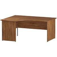 Impulse 1600mm Corner Desk, Left Hand, Panel End Leg, Walnut