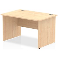 Impulse 1200mm Rectangular Desk, Panel End Leg, Maple