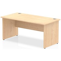 Impulse 1400mm Rectangular Desk, Panel End Leg, Maple