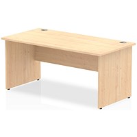 Impulse 1600mm Rectangular Desk, Panel End Leg, Maple Impulse 1600mm Rectangular Desk, Panel End Leg, Maple