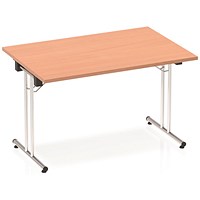 Impulse Rectangular Folding Table, 1200mm Wide, Beech