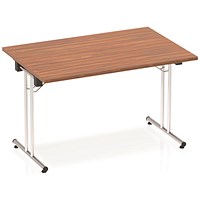 Impulse Rectangular Folding Table, 1200mm, Walnut