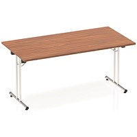 Impulse Rectangular Folding Table, 1600mm, Walnut