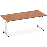 Impulse Rectangular Folding Table, 1800mm, Walnut