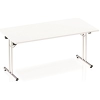 Impulse Rectangular Folding Table, 1600mm, White