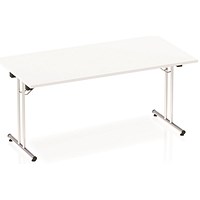 Impulse Rectangular Folding Meeting Table, 1600mm, White