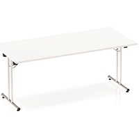 Impulse Rectangular Folding Table, 1800mm, White