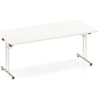 Impulse Rectangular Folding Meeting Table, 1800mm, White
