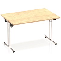 Impulse Rectangular Folding Table, 1200mm, Maple
