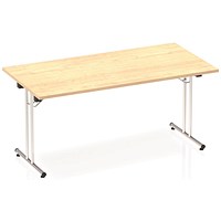 Impulse Rectangular Folding Table, 1600mm, Maple
