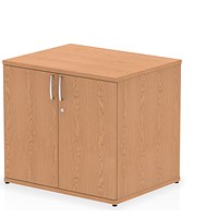 Impulse Desk High Cupboard, 1 Shelf, 730mm High, Oak