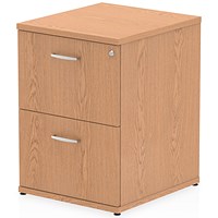 Impulse Foolscap Filing Cabinet, 2-Drawer, Oak