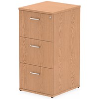 Impulse Foolscap Filing Cabinet, 3-Drawer, Oak