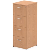 Impulse Foolscap Filing Cabinet, 4 Drawer, Oak