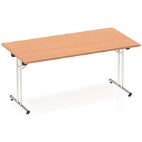 Impulse Rectangular Folding Meeting Table, 1600mm, Oak