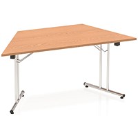 Impulse Trapezoidal Folding Table, 1600mm, Oak