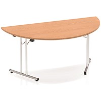 Impulse Semi-circular Folding Table, 1600mm, Oak