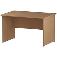 Impulse 1200mm Rectangular Desk, Panel End Leg, Oak