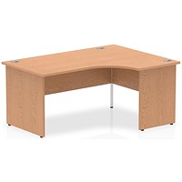 Impulse 1600mm Corner Desk, Right Hand, Panel End Leg, Oak