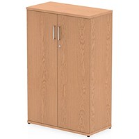 Impulse Medium Cupboard, 2 Shelves, 1200mm High, Oak