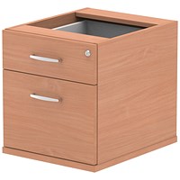 Impulse Fixed 2 Drawer Pedestal, Beech