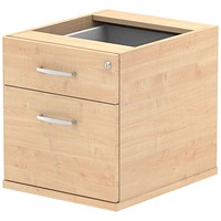 Impulse Fixed 2 Drawer Pedestal, Maple