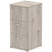 Impulse Foolscap Filing Cabinet, 3-Drawer, Grey Oak