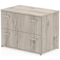 Impulse 2-Drawer Side Filer - Grey Oak