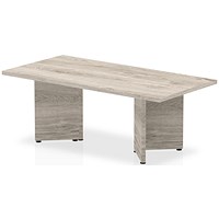 Impulse Rectangular Arrowhead Leg Coffee Table, W1200 x D600 x H450mm, Grey Oak,