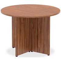 Impulse Circular Table, 1000mm, Walnut, Arrowhead Leg