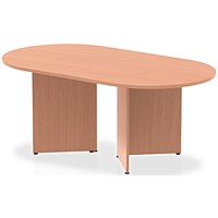 Impulse Boardroom Table, 1800mm, Beech, Arrowhead Leg