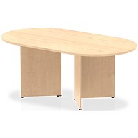 Impulse Boardroom Table, 1800mm, Maple, Arrowhead Leg