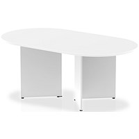 Impulse Boardroom Table, 1800mm, White, Arrowhead Leg