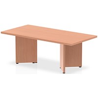 Impulse Rectangular Arrowhead Leg Coffee Table, W1200 x D600 x H450mm, Beech