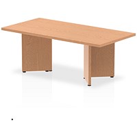 Impulse Rectangular Arrowhead Leg Coffee Table, W1200 x D600 x H450mm, Oak