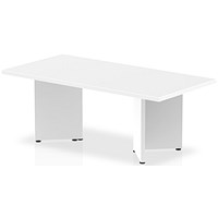 Impulse Rectangular Arrowhead Leg Coffee Table, W1200 x D600 x H450mm, White