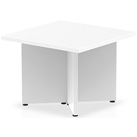 Impulse Square Arrowhead Leg Coffee Table, 600mm, 450mm High, White