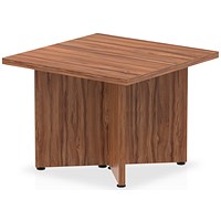Impulse Square Arrowhead Leg Coffee Table, 600mm, 450mm High, Walnut