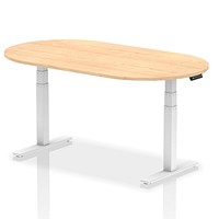 Impulse Sit-Standing Boardroom Table, 1800mm, White Leg, Maple Impulse Sit-Standing Boardroom Table, 1800mm, White Leg, Maple