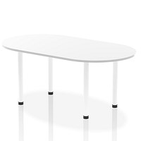 Impulse Boardroom Table, 1800mm, White, White Post Leg Impulse Boardroom Table, 1800mm, White, White Post Leg