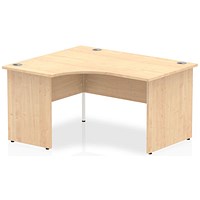 Impulse 1400mm Corner Desk, Left Hand, Panel End Leg, Maple