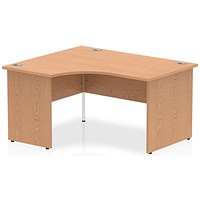 Impulse 1400mm Corner Desk, Left Hand, Panel End Leg, Oak