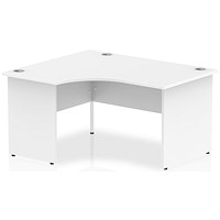 Impulse 1400mm Corner Desk, Left Hand, Panel End Leg, White