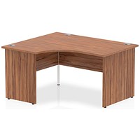 Impulse 1400mm Corner Desk, Left Hand, Panel End Leg, Walnut