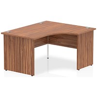 Impulse 1400mm Corner Desk, Right Hand, Panel End Leg, Walnut
