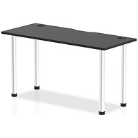 Impulse Rectangular Table, 1400mm x 600mm, Black, Aluminium Post Leg Impulse Rectangular Table, 1400mm x 600mm, Black, Aluminium Post Leg