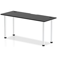Impulse Rectangular Table, 1600mm x 600mm, Black, Aluminium Post Leg Impulse Rectangular Table, 1600mm x 600mm, Black, Aluminium Post Leg