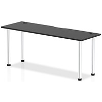 Impulse Rectangular Table, 1800mm x 600mm, Black, Aluminium Post Leg Impulse Rectangular Table, 1800mm x 600mm, Black, Aluminium Post Leg