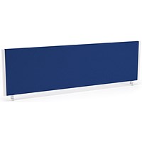 Impulse Evolve Desk Screen, 1400x400mm, White Frame, Blue
