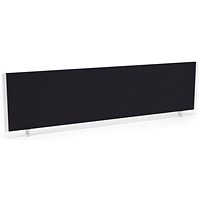 Impulse Evolve Desk Screen, 1600x400mm, White Frame, Black